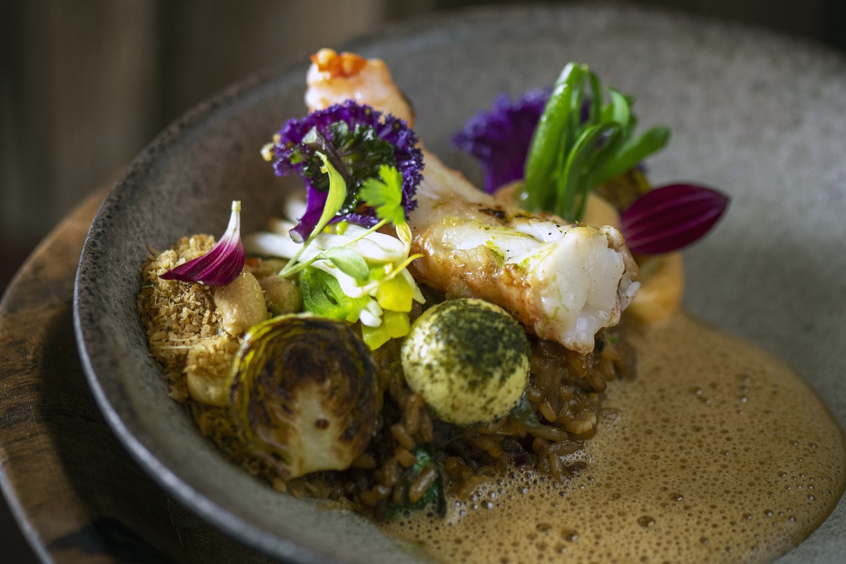 Syrco Bakker’s inventive cuisine is influenced by Dutch, Indonesian, and Mediterranean cooking.